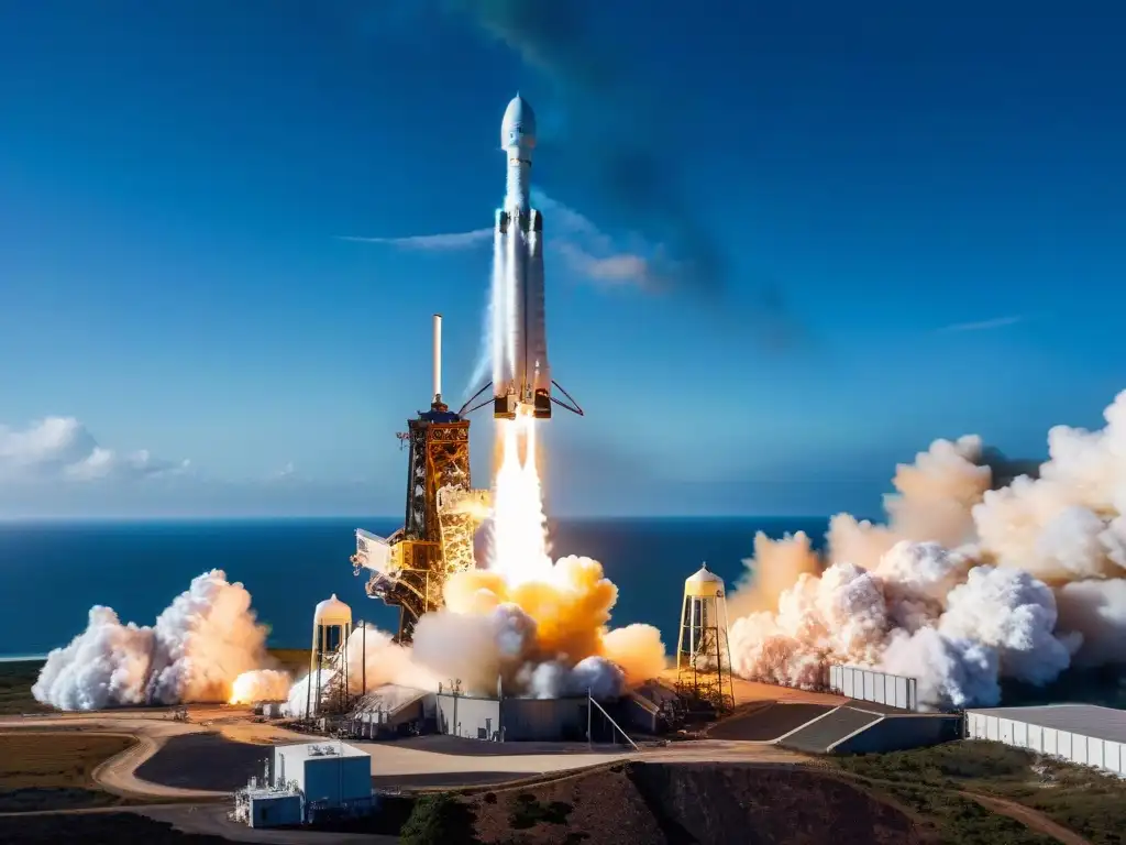 Increíble lanzamiento de un cohete Falcon 9 de SpaceX, con llamas y humo