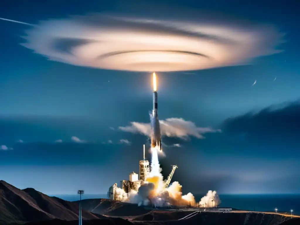 Increíble lanzamiento de un cohete Falcon 9 de SpaceX llevando Internet desde el espacio Starlink a lugares remotos