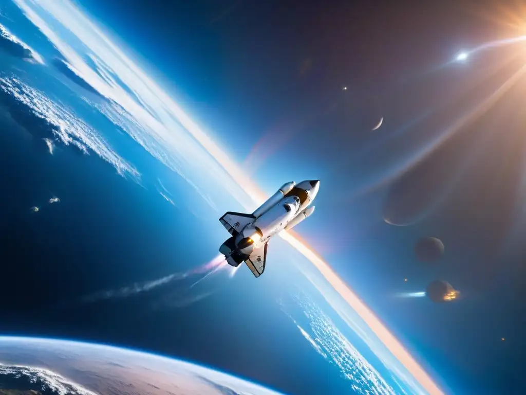 Estación espacial futurista en el cosmos: maravilla galáctica Increíble nave espacial en una estación espacial futurista, astronautas y robots en gravedad cero