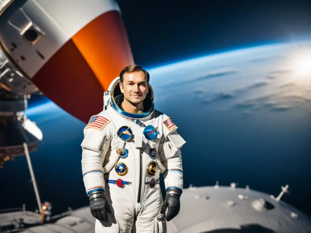 El joven prodigio soviético Gherman Titov listo para su viaje espacial histórico, rodeado de técnicos y la nave Vostok 2