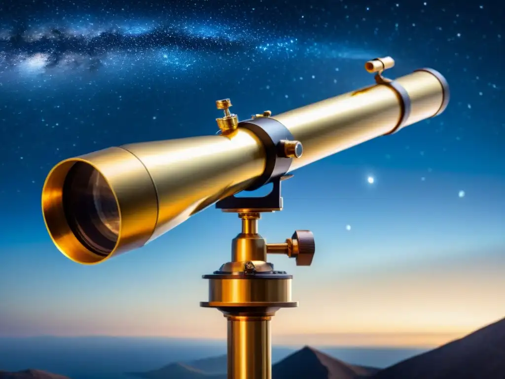 El legendario telescopio de Galileo Galilei, con grabados detallados y lentes brillantes