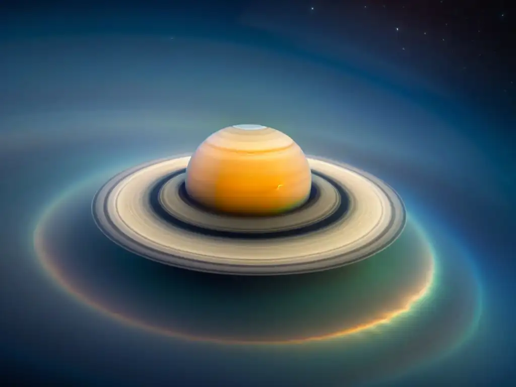 Majestuosos anillos de Saturno: una imagen fascinante que muestra la exploración espacial en el planeta Saturno