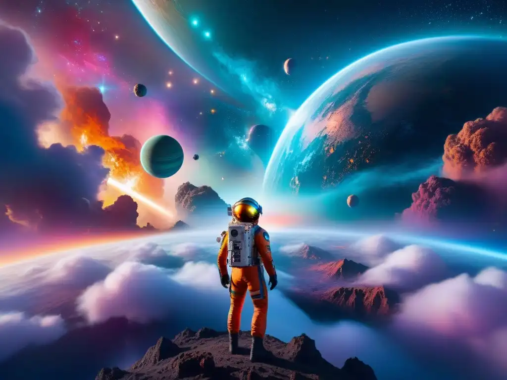 Viaje espacial: nave en nebulosa vibrante Descubre los mejores juegos de simulación espacial narrativa con esta impactante imagen de una nave espacial en una nebulosa vibrante y detallada
