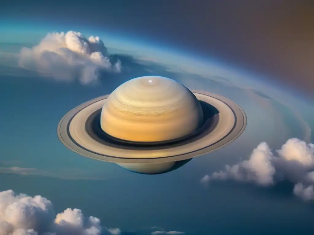 Descubre los misterios de Saturno a través de sus majestuosos anillos de hielo y polvo, iluminados por la luz solar