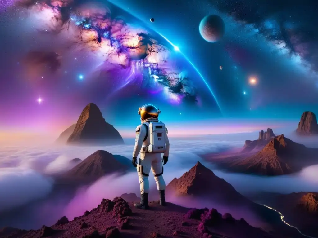 Nave espacial futurista surcando nebulosa cósmica en 8k Nave espacial futurista explorando maravillas del universo en nebulosa cósmica de colores vibrantes