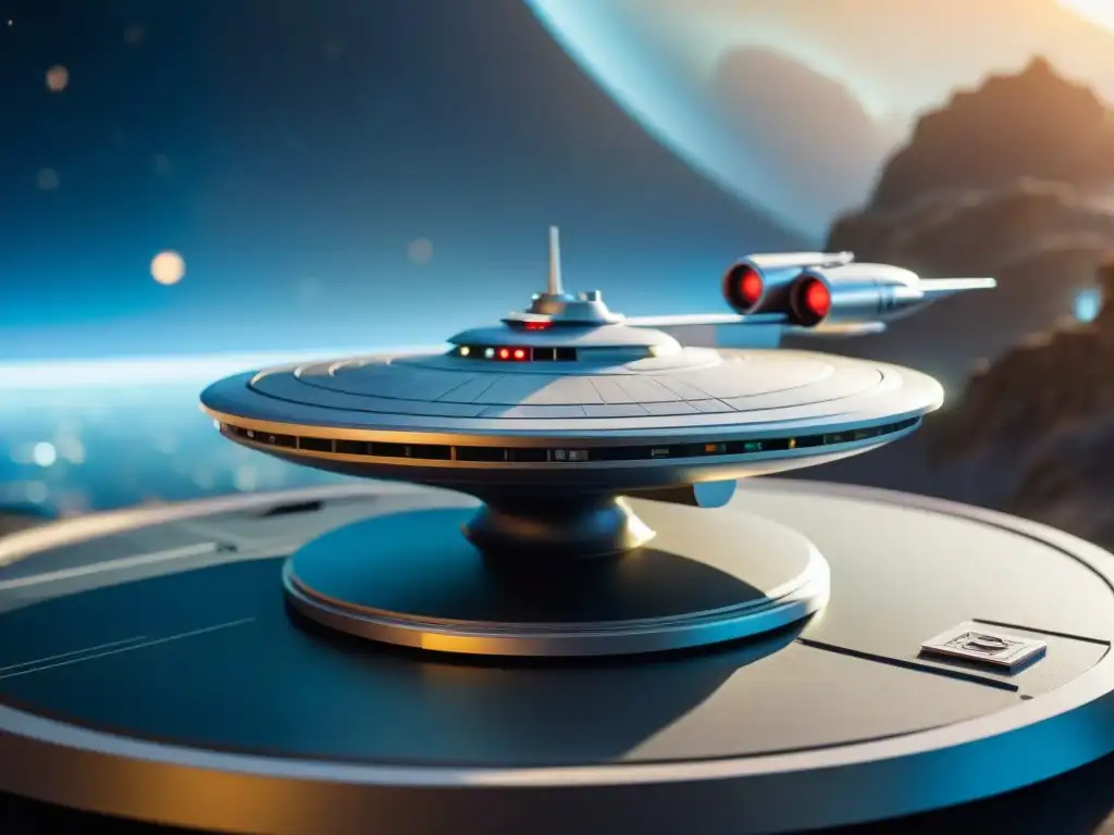 Una obra maestra de la artesanía: Detalle impresionante de la miniatura del USS Enterprise de Star Trek, ¡Naves espaciales coleccionables Star Trek!