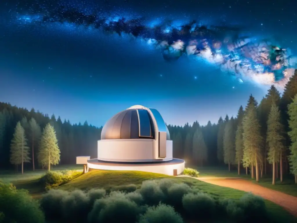 Montando Observatorio Astronómico Personal en un bosque estrellado