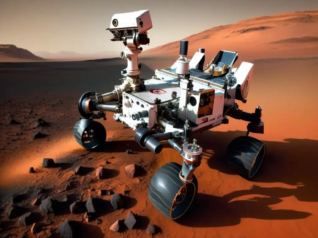 La precisión del brazo robótico del rover Curiosity en Marte, destacando sus herramientas científicas