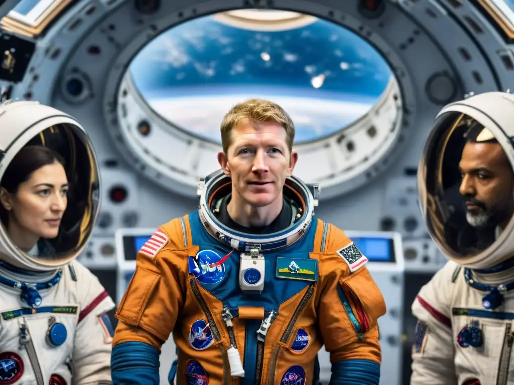 Preparativos de viaje del astronauta británico Tim Peake y equipo en la Estación Espacial