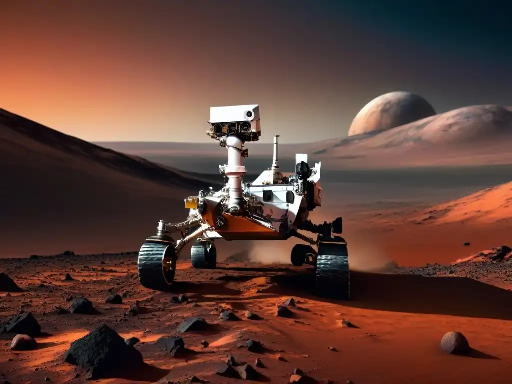 Exploración en Marte: Rover Curiosity en acción La misión de Curiosity en Marte: tecnología punta y exploración espacial con inteligencia artificial en misiones espaciales