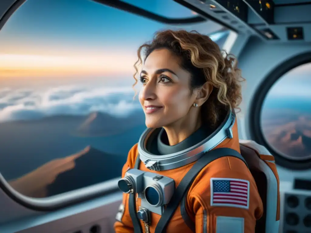 Turista espacial femenina Anousheh Ansari maravillada por la Tierra desde nave futurista