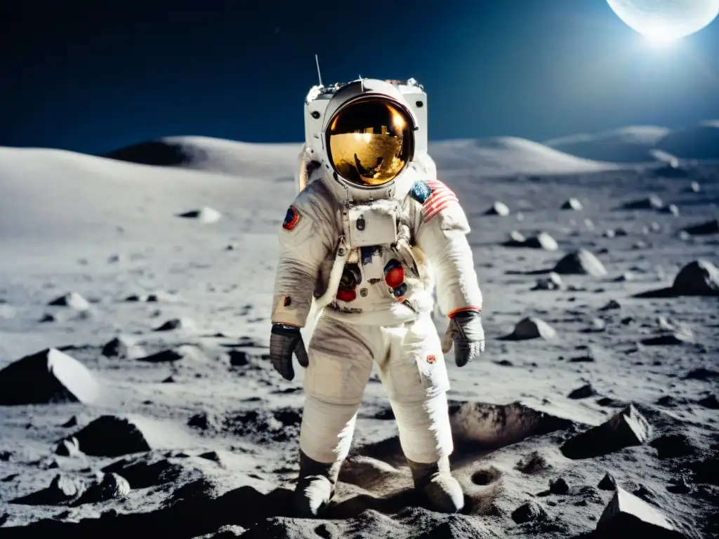 Gene Cernan en la Luna: Legado y Asombro Gene Cernan último hombre en la Luna, reflejando el vasto logro humano de la exploración espacial