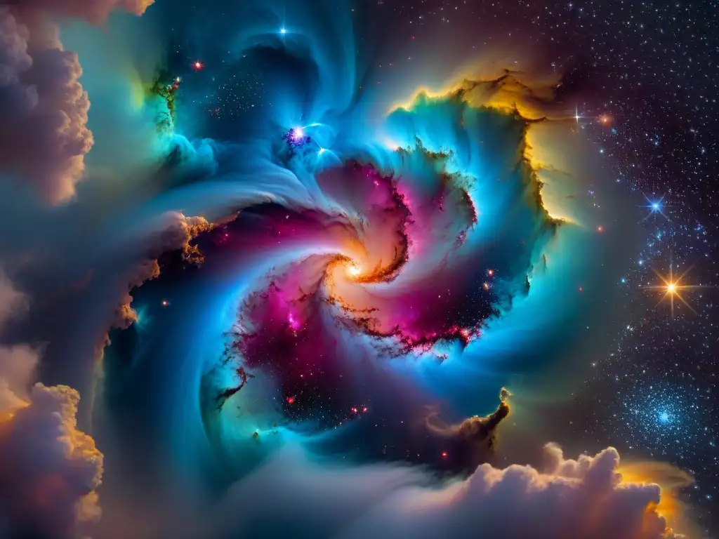 Nebulosa estelar: maravilla cósmica en evolución Viaje fascinante por la nebulosa, con estrellas variables en el universo en evolución