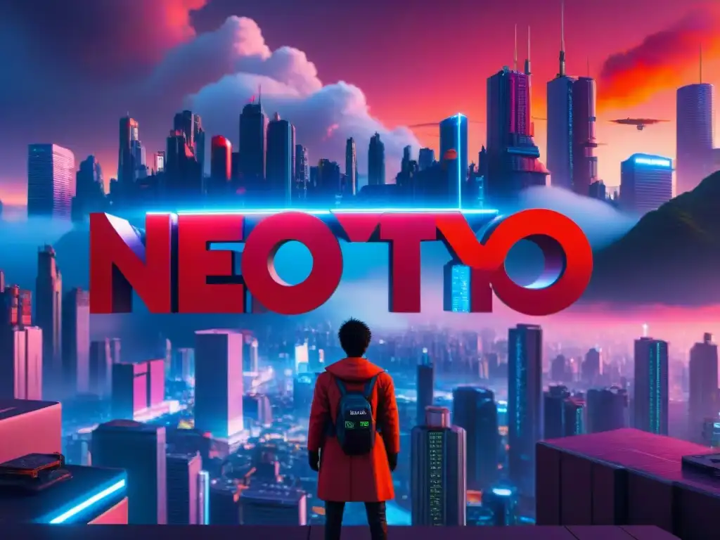 NeoTokyo: Ciudad Futurista de Akira en 8k Vibrante ciudad futurista inspirada en NeoTokyo del anime 'Akira'