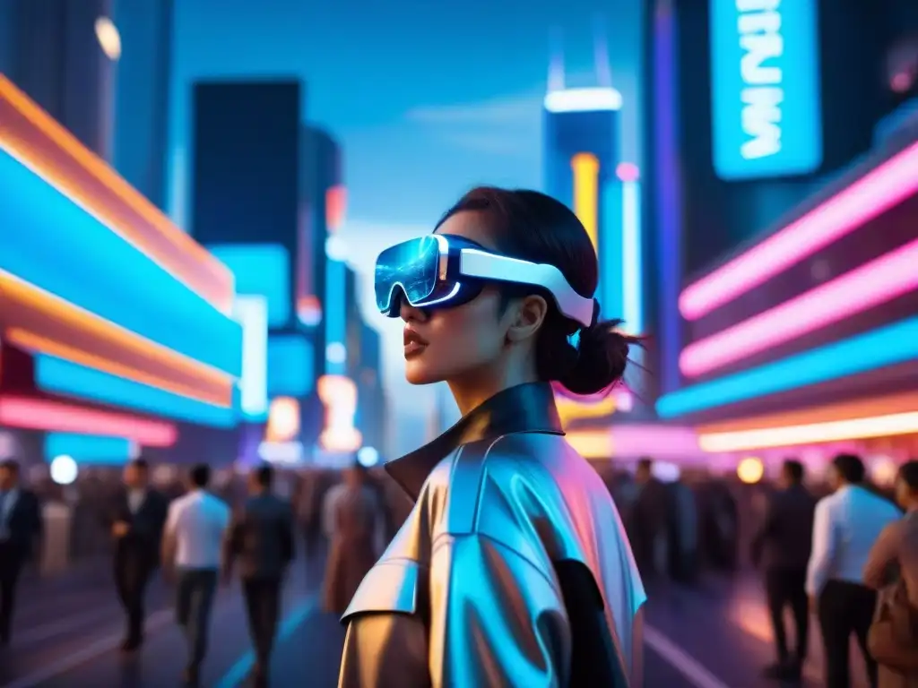 Vibrante ciudad futurista con tecnología avanzada y diseño imaginativo, inspirado en la ciencia ficción