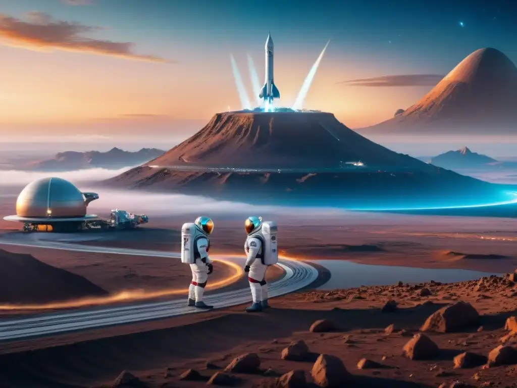 Un vibrante espacioportuario del futuro: turismo espacial vacaciones futuro