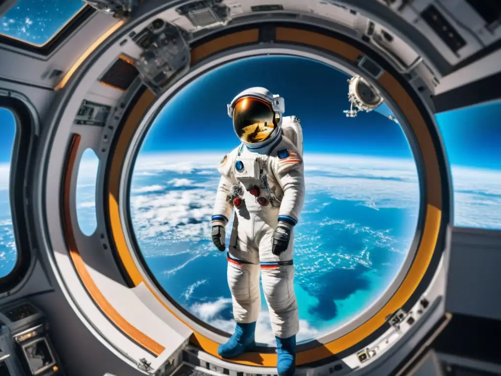 La vida de Sergei Prokopyev: Astronauta observando la Tierra desde la Estación Espacial Internacional, reflejando la belleza del planeta en su visor